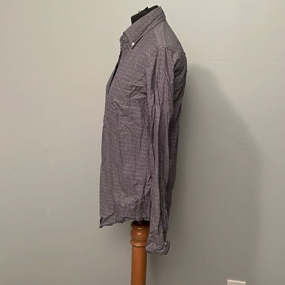 J. Crew Men's Gray Classic Geometric Long Sleeve Button Down Shirt - Picture 3 of 8